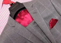 Holland Esquire Grey Dogtooth Overcheck WOOL & CASHMERE Suit Uk38 *BNWT*