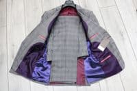 Holland Esquire Grey POW Plaid Check WOOL Suit UK38 EU48 C38 x W32 NEW + TAGS