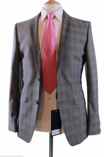 Holland Esquire Grey POW Plaid Check WOOL Suit UK38 EU48 C38 x W32 NEW + TAGS