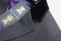 Holland Esquire Grey Yorkshire Moon Wool Twill Fly Overcoat