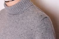 HOLLAND ESQUIRE HAND CUSTOMISED 100%LAMBSWOOL Roll Neck Jumper Sweater LGE BNWT