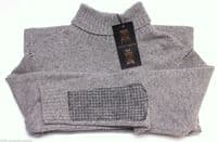 HOLLAND ESQUIRE HAND CUSTOMISED 100%LAMBSWOOL Roll Neck Jumper Sweater LGE BNWT