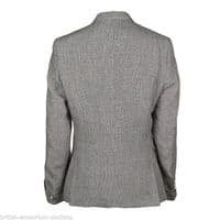 Holland Esquire HAND CUSTOMISED Black&White LINEN Puppytooth Jacket *BNWT* Uk38
