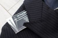Holland Esquire Navy Pinstripe Wool Suit New With Tags