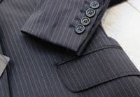 Holland Esquire Navy Pinstripe Wool Suit New With Tags