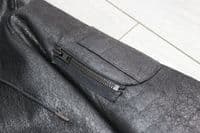 IRO PARIS Black MERWIN Leather Shearling Hooded Jacket Coat BRAND NEW + TAGS