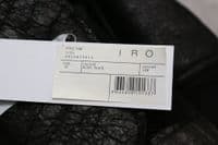 IRO PARIS Black MERWIN Leather Shearling Hooded Jacket Coat BRAND NEW + TAGS