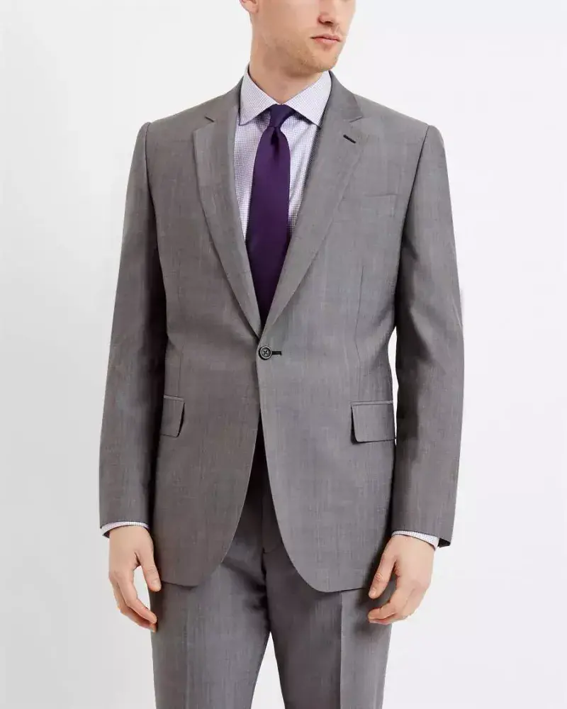 JAEGER Grey SHARKSKIN Classic Fit Suit UK36 US36 EU46 C36 x W30 BRAND NEW + TAG