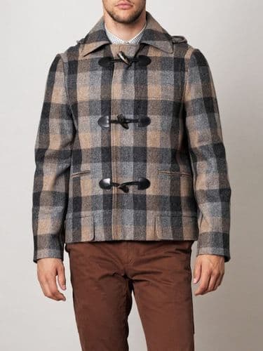 MAISON MARTIN MARGIELA 10 Plaid Hooded Duffle Coat Jacket BNWT