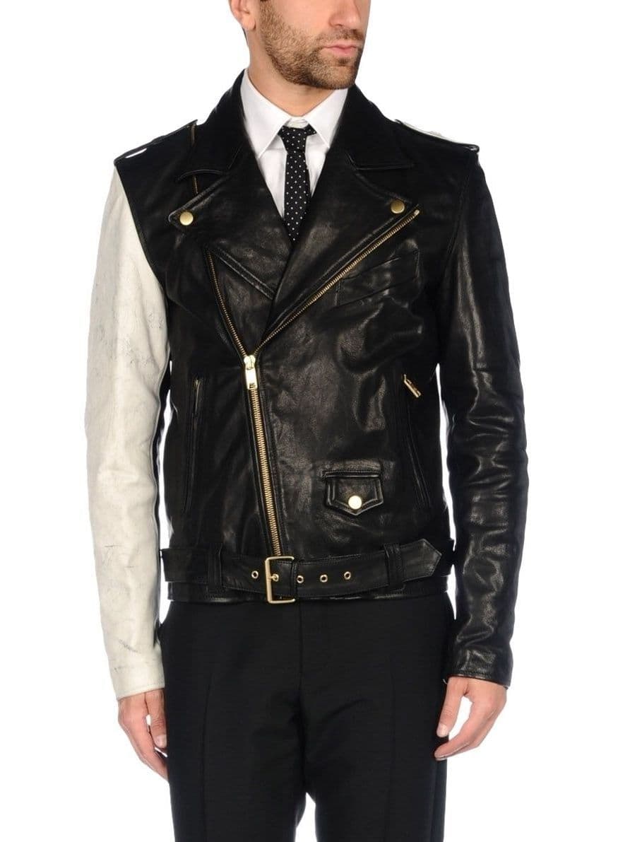 Marc jacobs black leather jacket Clearance