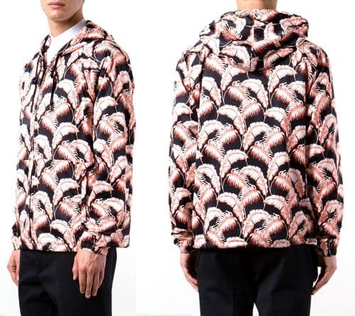 MARC JACOBS Leaf Print Techno Rain Jacket Coat IT52 UK42 Made In ITALY BNWT