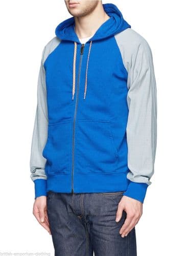 MARC JACOBS Orange & Blue Cotton & Linen Zipped Hoodie Made In ITALY BNWT Medium