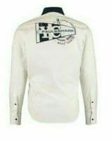 PAUL & SHARK Yachting HAMPTONS WEST COAST White L/S Cotton Shirt UK36 IT46 SMALL