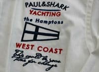 PAUL & SHARK Yachting HAMPTONS WEST COAST White L/S Cotton Shirt UK36 IT46 SMALL
