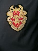 ROBERTO CAVALLI Black Appleque Badge Shirt BNWT UK38 IT48 MEDIUM 16
