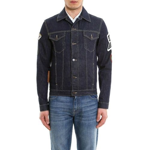 STELLA McCARTNEY Mens Raw Denim Cotton Jean Jacket Coat UK38 IT48 MEDIUM NEW