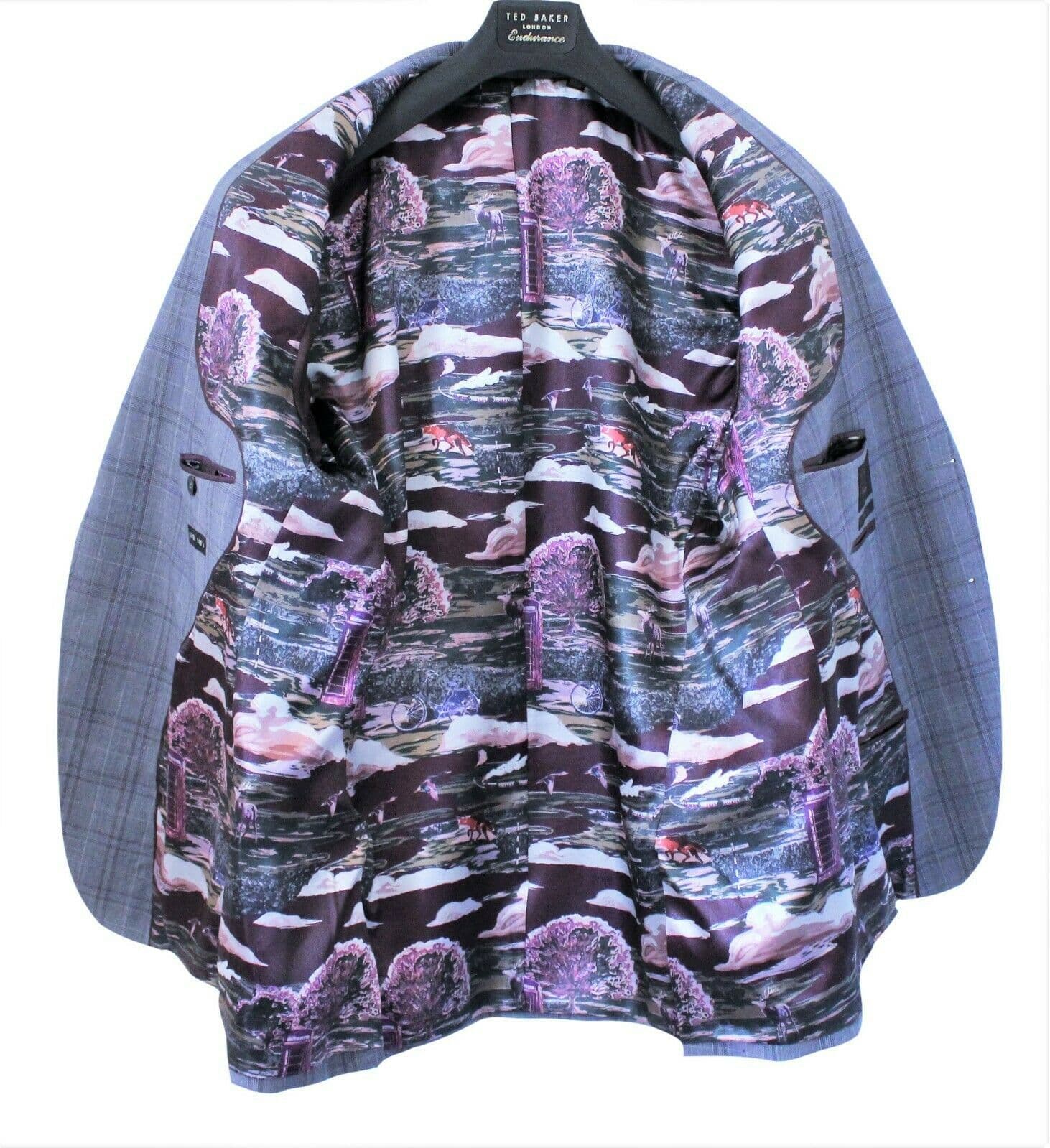 Purple Ted Baker Suit Lining Ted Baker London Endurance Men 38R