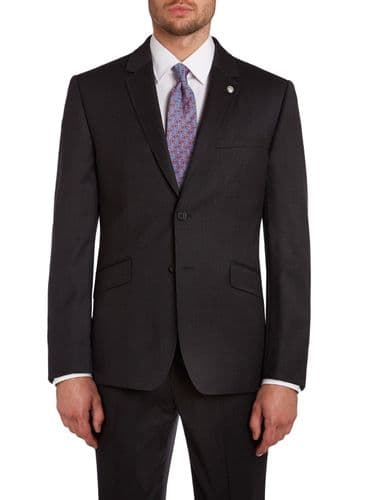 TED BAKER Charcoal Grey SUPER 100s Wool TIMELESS Suit Jacket BNWT UK42 Long