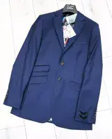 TED BAKER Navy Textured ITALIAN WOOL Suit Jacket Blazer UK38 US38 EU48 NEW +TAGS