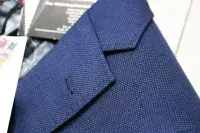 TED BAKER Navy Textured ITALIAN WOOL Suit Jacket Blazer UK38 US38 EU48 NEW +TAGS