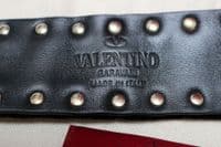 Valentino Garavani Black Velvet & Leather Rockstud Shoulder Bag Strap