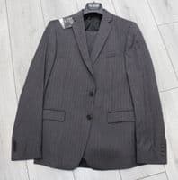 VERSACE COLLECTION DK Grey Tonal Stripe Trend Fit 100% Wool Suit EU48 Uk38 BNWT