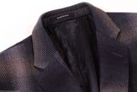 VERSACE COLLECTION Navy Check Textured Jacket Ita48 / Uk38 Made In Italy BNWT