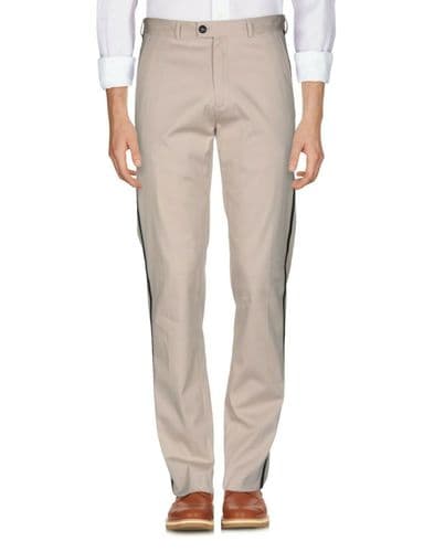 VERSACE Gaberdine Cotton Twill Leather Trim Trousers UK42 IT54 W42 NEW TAGS