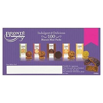 (100 Pack) Brontë Indulgent & Delicious Biscuits Mini Packs 5 Varieties 20 Packs