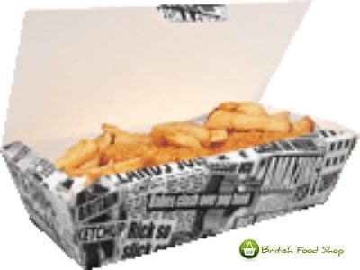 10 Large Fish & Chip Shop Boxes Fast Food Takeaway Tray Packaging Party ...