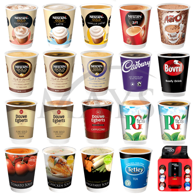 120 Kenco 2 Go Nescafe and & Go 12oz Incup Hot Drinks Sleeves for Vending Machines
