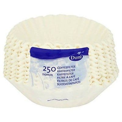 250 Duni Brewmatic Universal Coffee Filter Papers 110mm 3 Pints 180cl