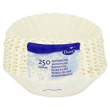 250 Duni Brewmatic Universal Coffee Filter Papers 110mm 3 Pints (180cl)