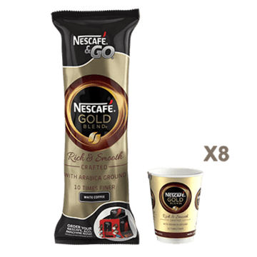40 Nestle Nescafe & Go Gold Blend White Coffee Foil Sealed InCup Drinks