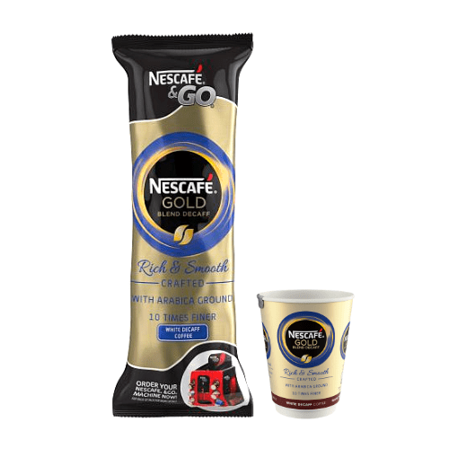 Nestle, Nescafe & Go, Nescafe and Go, Nescafe &Go, Decaff, Decaffeinated, Coffee, In cup, Gold Blend, Vending, 12oz