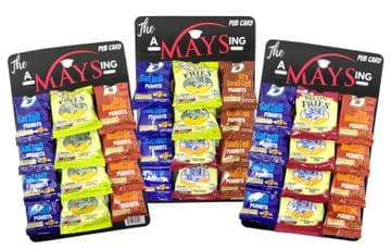 AMaysing 12 Pack Pub Card Big D Salted & Dry Roasted Nuts + Scampi/Bacon Fries