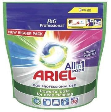 Ariel Professional All-In-1 Pods Washing Liquid Laundry Detergent Color, 50 washes