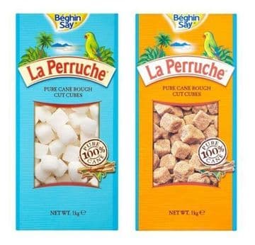Béghin Say La Perruche Pure Cane Rough Cut Sugar Cubes 1kg Choose White or Brown