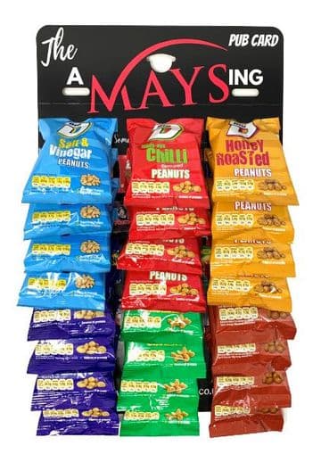 Big D 24 Pk 'AMaysing 6' Pub Card: Salted | Cashews | Dry | Chilli | Honey | Salt & Vinegar