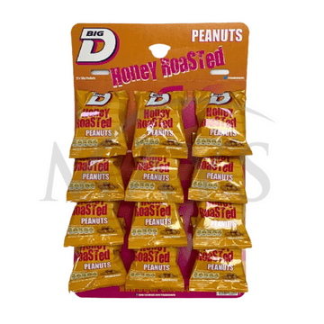 Big D Honey Roasted Nuts Peanuts on a Pub Card - 12 x 50g Packs
