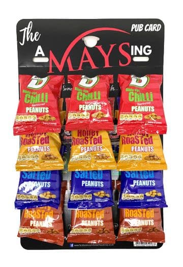 Big D Nuts 12 Pks Salted | Dry Roasted | Chilli | Honey 'The AMaysing' Pub Card