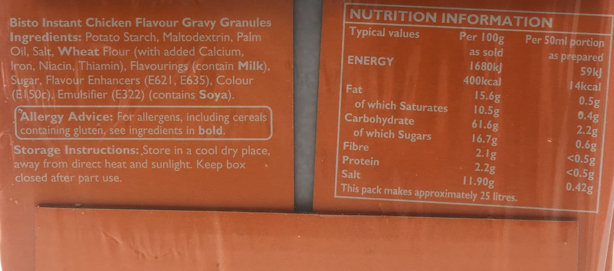 Bisto For Poultry/Chicken Dishes Gravy x 1 8kg Catering Box Granules