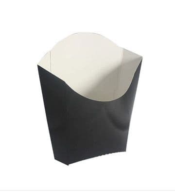 Black Disposable Takeaway Cardboard Large Chip Scoop Boxes Fast Food Packaging