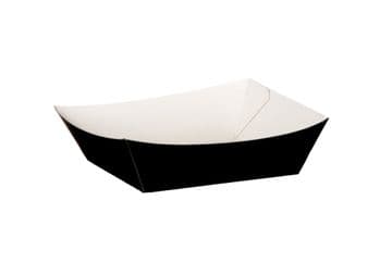 Black Disposable Takeaway Cardboard Square 5" Burger Tray Box Fast Food