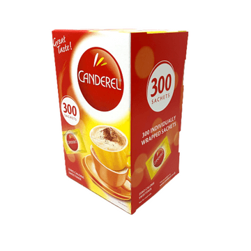 Canderel Yellow Zero Calorie Sweetener Tablet 300 x Sachets in Dispenser