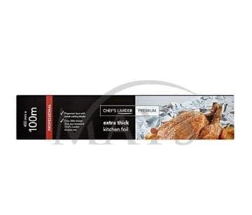 Chef's Larder Premium Extra Thick Catering Foil 450mm x 100m Pro Tin Foil