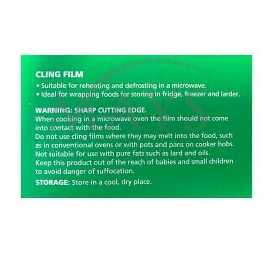 Chefs Larder Kitchen Catering Cling Film 300mm x 305m Cardboard