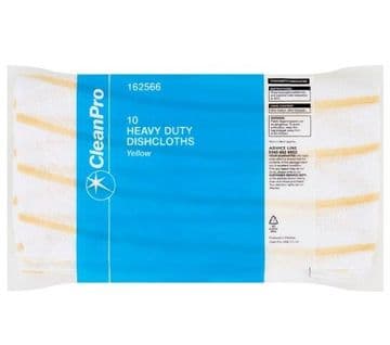 CLEANPRO 10 Heavy Duty Dishcloths - Yellow