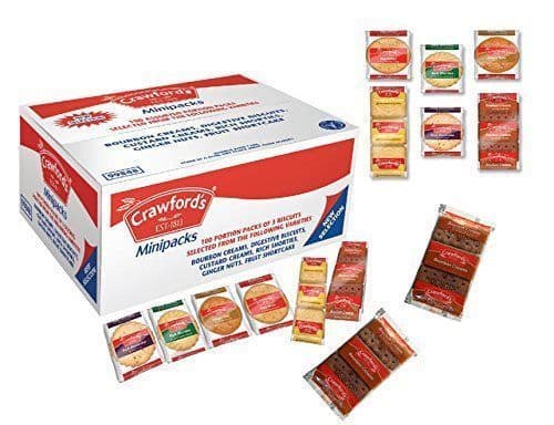 Crawfords Mini Packs 100 Biscuits 6 Varieties (3 Biscuits per pack)