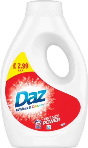 Daz Whites and Colours - 20 Washes PM £2.99